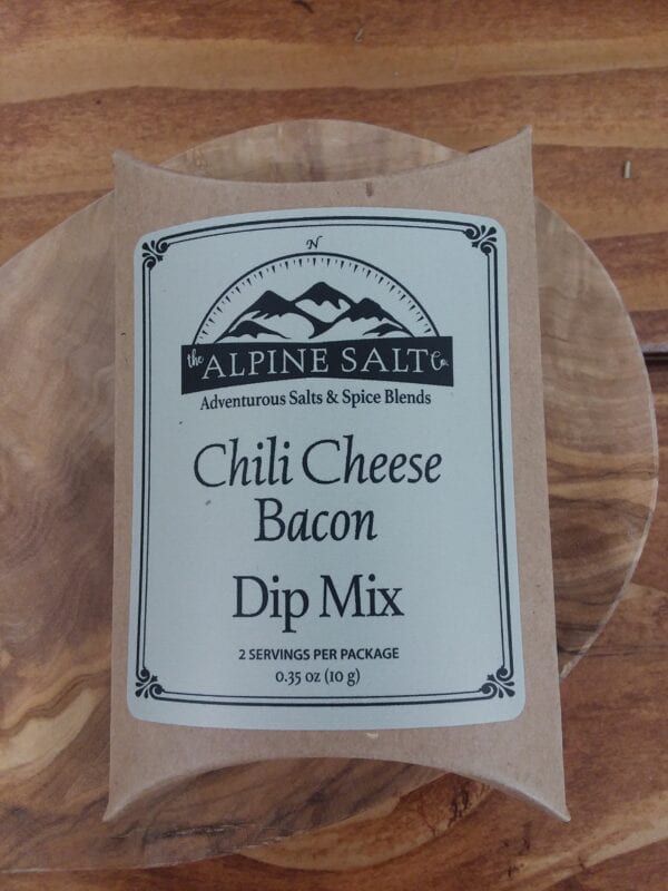 A bag of chili cheese bacon dip mix.
