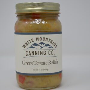 Green Tomato Relish in a glass jar