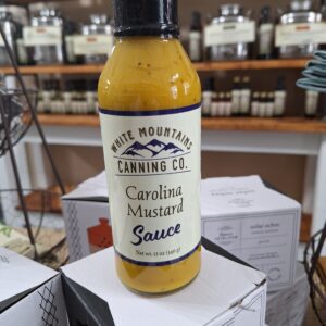 Carolina mustard sauce bottle on display.